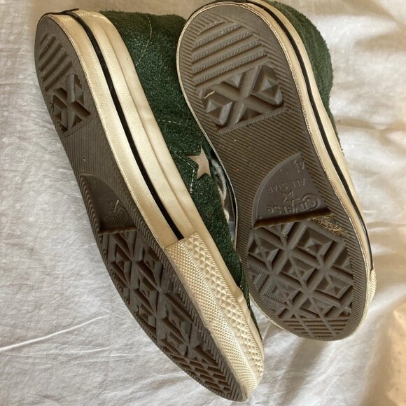 Converse One Star Mid Suede sneakers in a Ox green color Rare!! W 6.5/ M 4.5 - Picture 7 of 9
